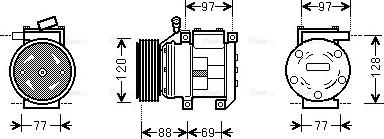 Ava Quality Cooling KAAK117 - Kompresors, Gaisa kond. sistēma ps1.lv