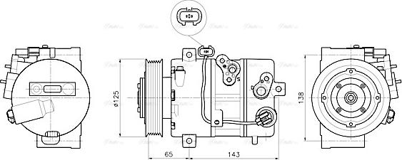 Ava Quality Cooling KAAK345 - Kompresors, Gaisa kond. sistēma ps1.lv