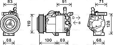 Ava Quality Cooling KAK144 - Kompresors, Gaisa kond. sistēma ps1.lv