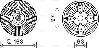 Ava Quality Cooling MEC257 - Sajūgs, Radiatora ventilators ps1.lv