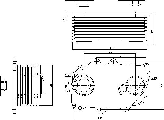 Ava Quality Cooling MN3161 - Eļļas radiators, Motoreļļa ps1.lv