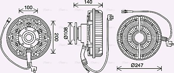 Ava Quality Cooling MNC093 - Sajūgs, Radiatora ventilators ps1.lv