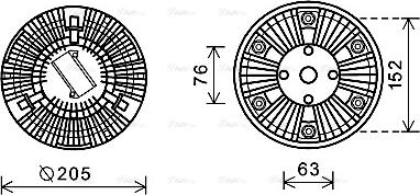 Ava Quality Cooling MNC067 - Sajūgs, Radiatora ventilators ps1.lv