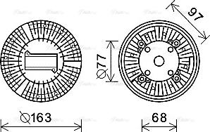 Ava Quality Cooling MNC089 - Sajūgs, Radiatora ventilators ps1.lv