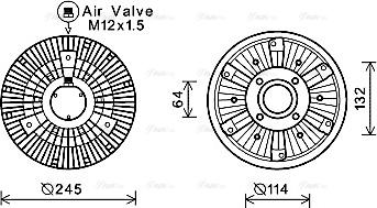 Ava Quality Cooling MNC085 - Sajūgs, Radiatora ventilators ps1.lv