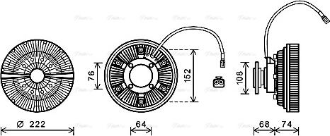 Ava Quality Cooling MNC071 - Sajūgs, Radiatora ventilators ps1.lv