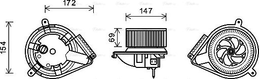 Ava Quality Cooling MS8616 - Salona ventilators ps1.lv