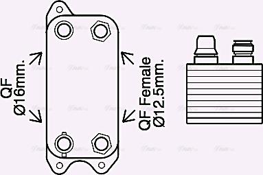 Ava Quality Cooling MS3686 - Eļļas radiators, Automātiskā pārnesumkārba ps1.lv