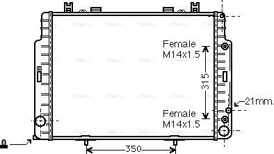 Ava Quality Cooling MSA2131 - Radiators, Motora dzesēšanas sistēma ps1.lv