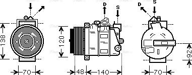 Ava Quality Cooling MS K393 - Kompresors, Gaisa kond. sistēma ps1.lv