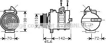 Ava Quality Cooling MS K438 - Kompresors, Gaisa kond. sistēma ps1.lv