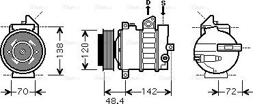 Ava Quality Cooling MS K437 - Kompresors, Gaisa kond. sistēma ps1.lv