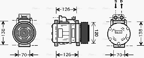 Ava Quality Cooling MS K057 - Kompresors, Gaisa kond. sistēma ps1.lv