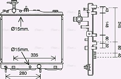 Ava Quality Cooling MT2255 - Radiators, Motora dzesēšanas sistēma ps1.lv