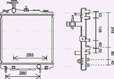 Ava Quality Cooling MT2265 - Radiators, Motora dzesēšanas sistēma ps1.lv