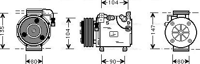 Ava Quality Cooling MTAK037 - Kompresors, Gaisa kond. sistēma ps1.lv