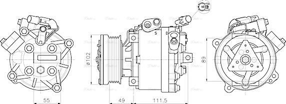 Ava Quality Cooling MTAK294 - Kompresors, Gaisa kond. sistēma ps1.lv