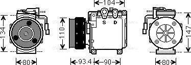 Ava Quality Cooling MTAK212 - Kompresors, Gaisa kond. sistēma ps1.lv