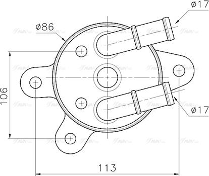 Ava Quality Cooling MZ3301 - Eļļas radiators, Automātiskā pārnesumkārba ps1.lv