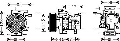 Ava Quality Cooling MZK251 - Kompresors, Gaisa kond. sistēma ps1.lv