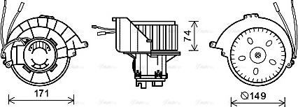 Ava Quality Cooling OL8627 - Salona ventilators ps1.lv