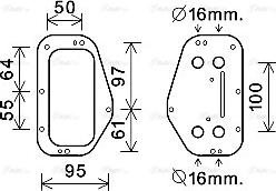 Ava Quality Cooling OL3684 - Eļļas radiators, Motoreļļa ps1.lv