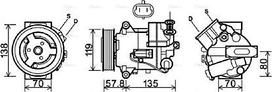 Ava Quality Cooling OL K496 - Kompresors, Gaisa kond. sistēma ps1.lv