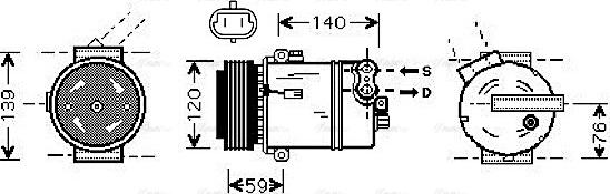 Ava Quality Cooling OL K409 - Kompresors, Gaisa kond. sistēma ps1.lv