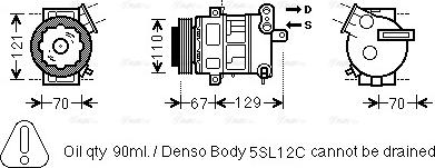 Ava Quality Cooling OLAK558 - Kompresors, Gaisa kond. sistēma ps1.lv
