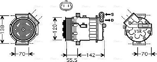 Ava Quality Cooling OLAK586 - Kompresors, Gaisa kond. sistēma ps1.lv