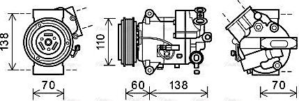 Ava Quality Cooling OLAK616 - Kompresors, Gaisa kond. sistēma ps1.lv