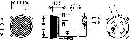 Ava Quality Cooling OLAK277 - Kompresors, Gaisa kond. sistēma ps1.lv