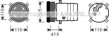 Ava Quality Cooling OLK493 - Kompresors, Gaisa kond. sistēma ps1.lv