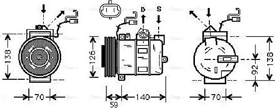 Ava Quality Cooling OL K327 - Kompresors, Gaisa kond. sistēma ps1.lv