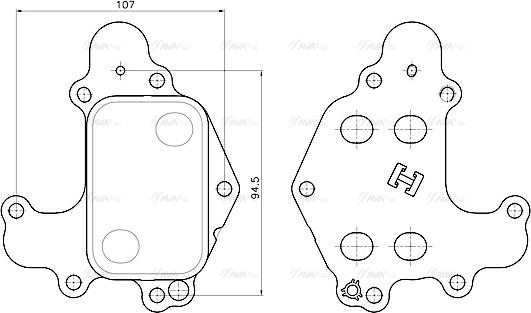 Ava Quality Cooling PE3434 - Eļļas radiators, Motoreļļa ps1.lv