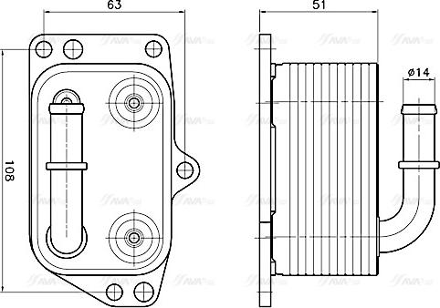 Ava Quality Cooling PE3433 - Eļļas radiators, Motoreļļa ps1.lv