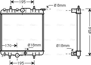 Ava Quality Cooling PEA2224 - Radiators, Motora dzesēšanas sistēma ps1.lv