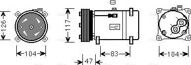 Ava Quality Cooling PEAK066 - Kompresors, Gaisa kond. sistēma ps1.lv