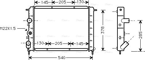 Ava Quality Cooling RT 2258 - Radiators, Motora dzesēšanas sistēma ps1.lv