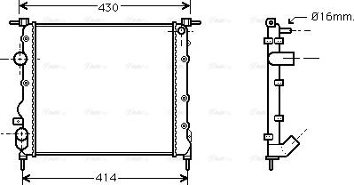 Ava Quality Cooling RTA2261 - Radiators, Motora dzesēšanas sistēma ps1.lv