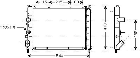 Ava Quality Cooling RTA2231 - Radiators, Motora dzesēšanas sistēma ps1.lv