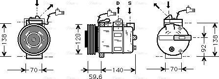 Ava Quality Cooling SBAK065 - Kompresors, Gaisa kond. sistēma ps1.lv