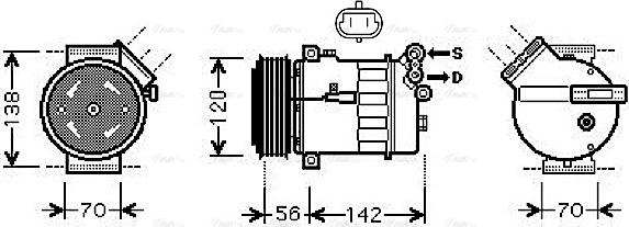 Ava Quality Cooling SBAK067 - Kompresors, Gaisa kond. sistēma ps1.lv