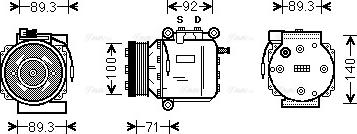 Ava Quality Cooling SB K053 - Kompresors, Gaisa kond. sistēma ps1.lv