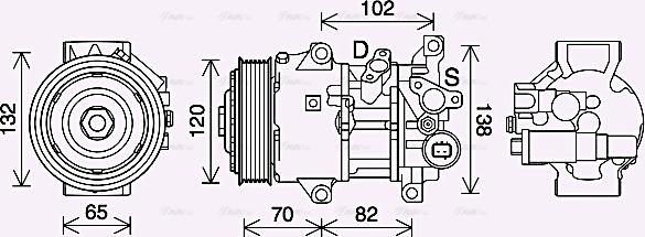 Ava Quality Cooling TOAK745 - Kompresors, Gaisa kond. sistēma ps1.lv