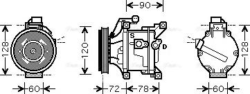 Ava Quality Cooling TO K444 - Kompresors, Gaisa kond. sistēma ps1.lv