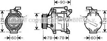 Ava Quality Cooling TO K468 - Kompresors, Gaisa kond. sistēma ps1.lv