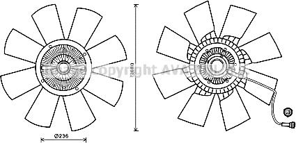 Ava Quality Cooling VLC067 - Sajūgs, Radiatora ventilators ps1.lv