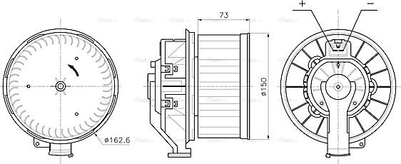 Ava Quality Cooling VN8445 - Salona ventilators ps1.lv