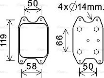 Ava Quality Cooling VN3394 - Eļļas radiators, Motoreļļa ps1.lv